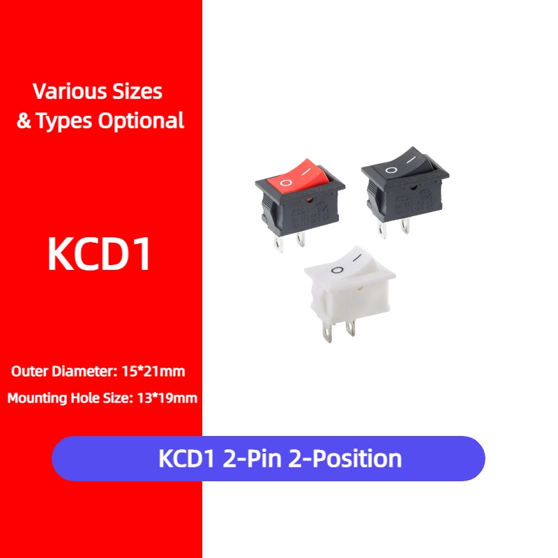 5 pièces KCD1 2 broches 21*15m - Diy Boat Electronics avis et prix