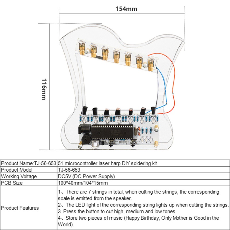 Kit d'orgue électronique Laser - Diy Electronics Learning Kit avis et prix