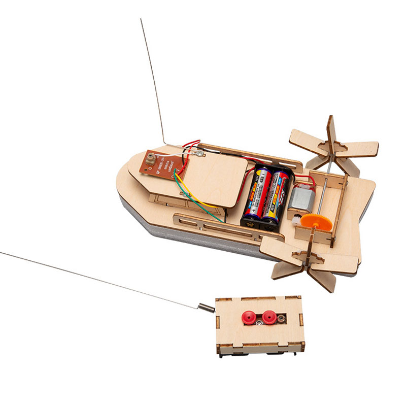 Bateau RC en bois télécommandé - Diy Boat Electronics avis et prix